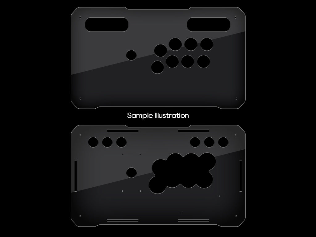 Fightstick Layout ZERO ONE Clear FIGHTSTICK Layout Replacement Set – Akecon-アケ魂-